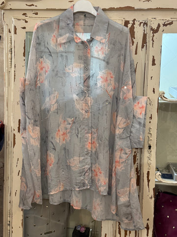 Camisa oversize estampada