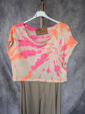 Camiseta punto Tie dye rosa