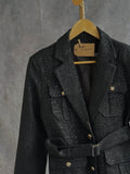 Chaqueta larga con lentejuelas