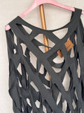 Poncho algodón gris oscuro