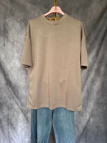 Camiseta básica beige