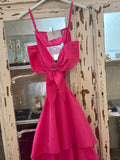 Vestido rosa lazo