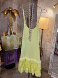 Vestido mini amarillo flúor