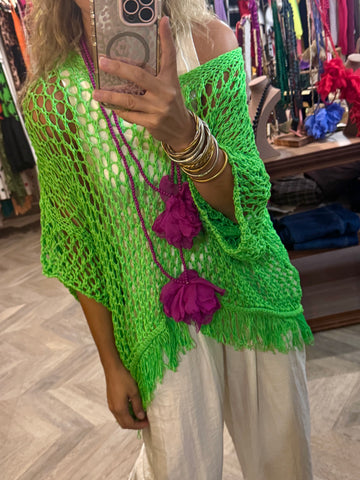 Jersey calado verde flúor
