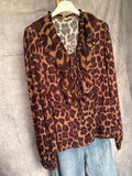 Camisa animal print volante