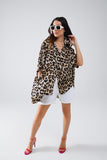 Camisa oversize animal print