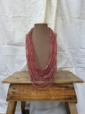 Collar multi rojo/dorado