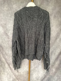 Chaqueta gris  flecos