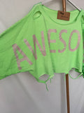 Camiseta Awesome verde flúor