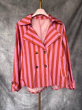 Chaqueta rayas naranja/rosa