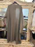 Cárdigan gris brillos dorados