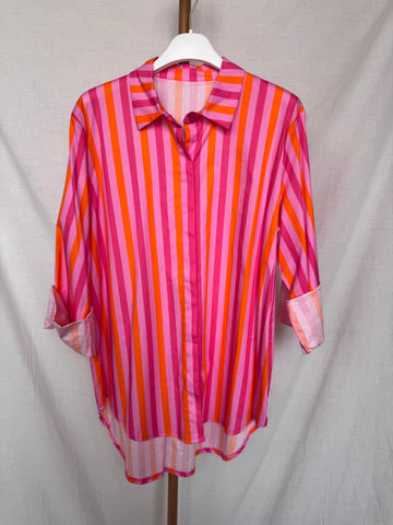 Camisa rayas fucsia