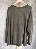 Sudadera flecos gris