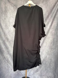 Camisa larga flores negra