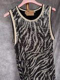 Vestido lentejuelas cebra