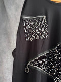 Vestido negro con lentejuelas