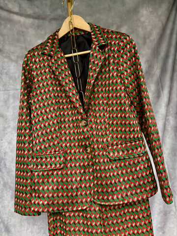 Traje Chaqueta Geométrico