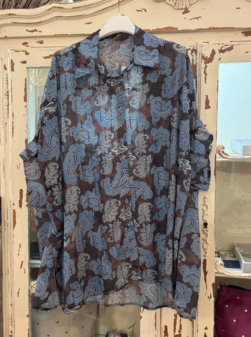 Camisa oversize estampada