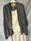 Chaqueta tencel gris oscuro lavado