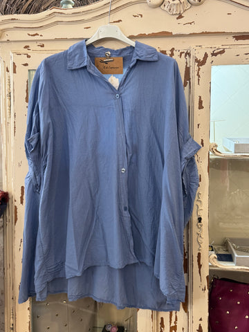 Camisa oversize azul