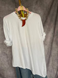 Camiseta Asimétrica Blanca