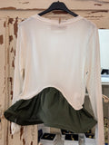 Camiseta volante kaki