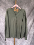 Blusa algodón kaki