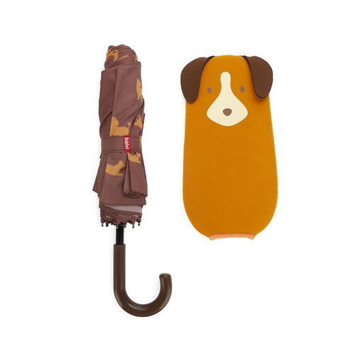Paraguas Perro marrón