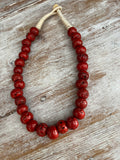 Collar piedras rojo