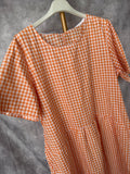Vestido Vichy naranja