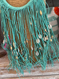 Collar conchas turquesa