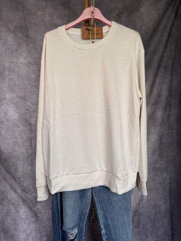 Sudadera básica blanca