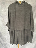 Chaqueta tencel gris oscuro lavado