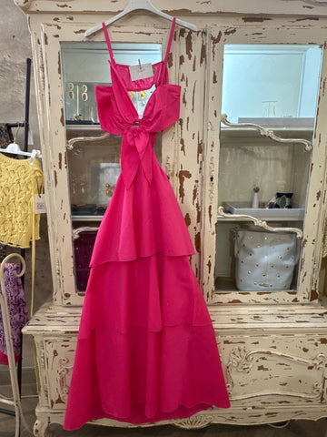 Vestido rosa lazo