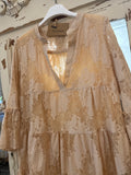 Vestido encaje beige