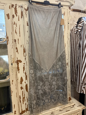 Falda encaje Gris