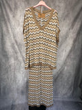 Conjunto “ Missoni “ dorado