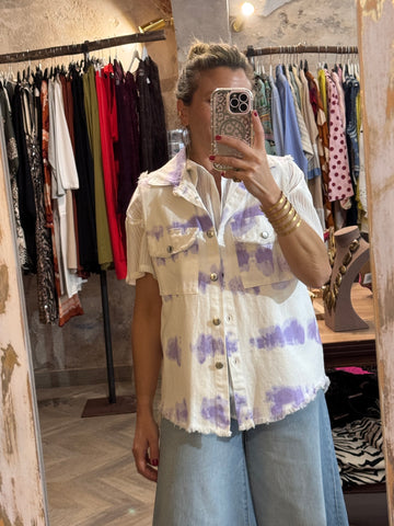 Chaleco vaquero Tie dye