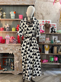 Vestido geométrico negro