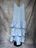 Vestido volantes azul
