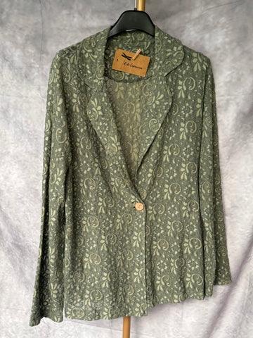 Chaqueta encaje verde