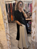 Vestido camisero algodón lavado negro