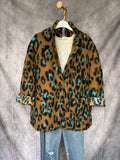 Cazadora animal print turquesa