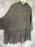 Chaqueta tencel gris oscuro lavado