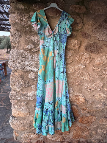 Vestido largo seda