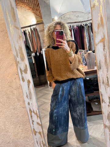 Jersey marrón / negro