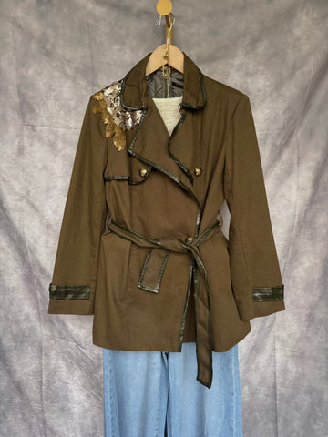 Cazadora flor lentejuelas