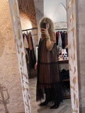 Vestido largo con tul