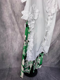 Camisa larga flores blanca
