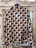 Blusa rombos Camel
